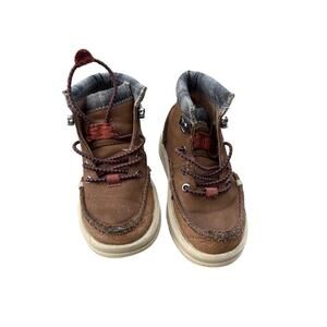 HeyDudes Boots C8 Toddler EU 25 Leather Bradley T Classic Cognac Brown Shoes